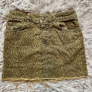 zara cheeta mini skirt